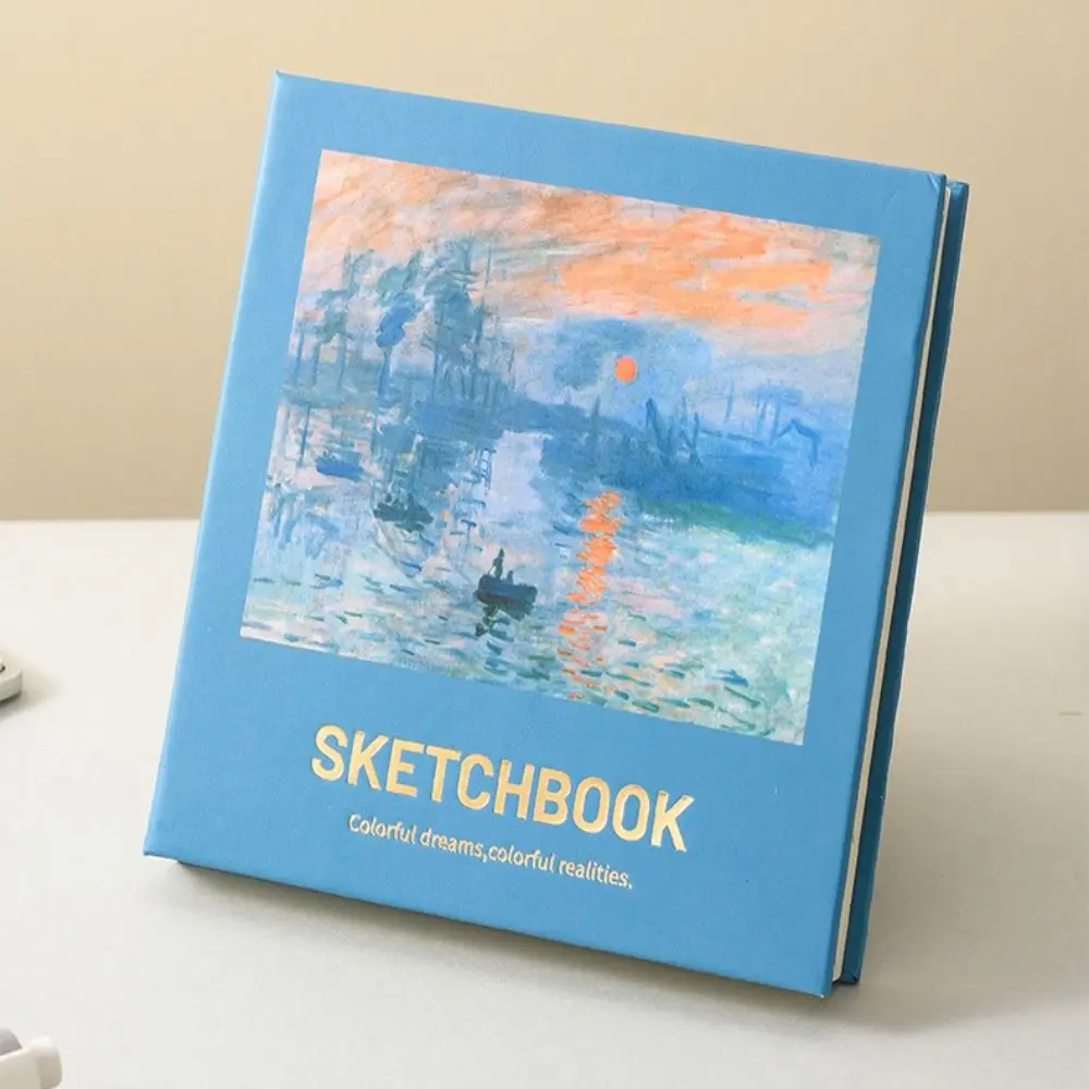 High Quality 96 Sheets Mini Drawing Book Blank Pages Square Shape Sketchbook Portable Size Mini Format Sketching Book Hand Drawn