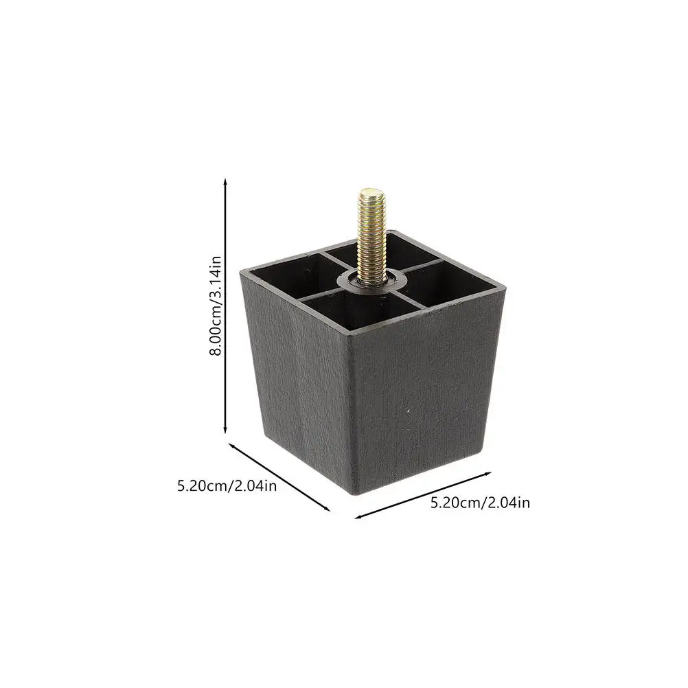 8Pcs Square Tapered Furniture Legs Metal Wood Screw on Couch Leg Extensions Replacement Sofa Chair Bed Table Feet