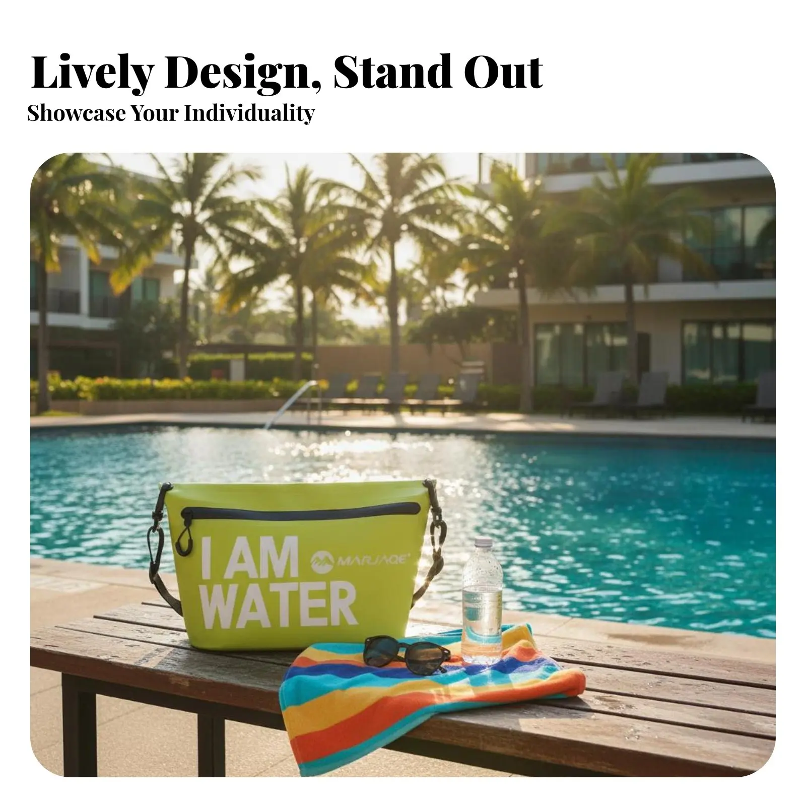 

Zippered Travel Pouch Versatile Water Resistant Shoulder Bag Waterproof Crossbody Bag Lightweight Outdoor Accessory