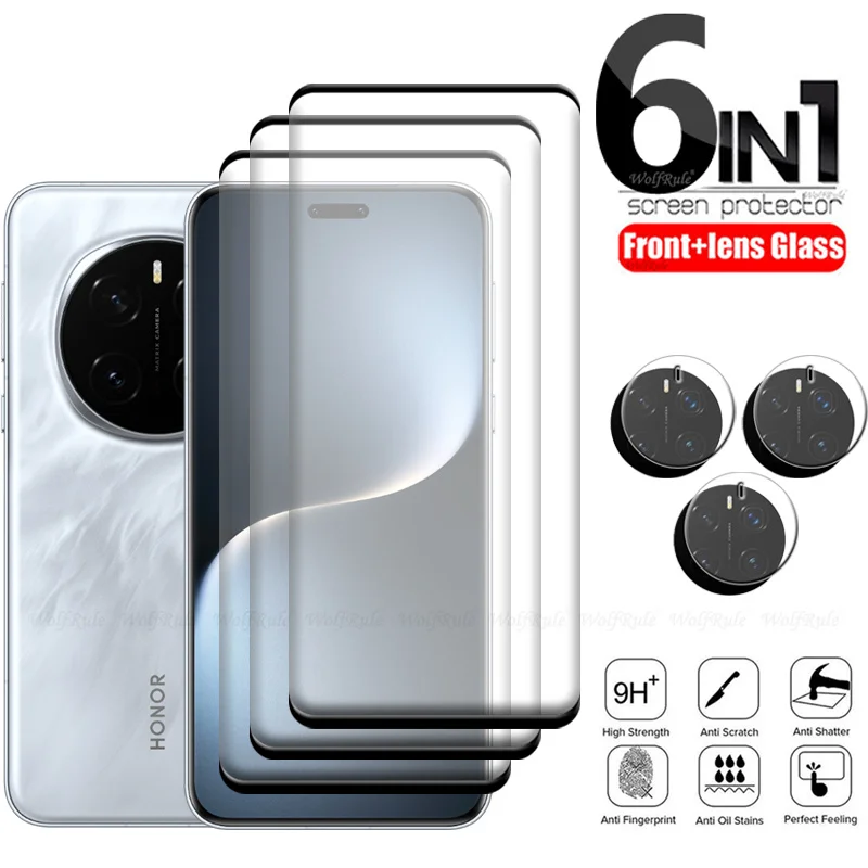 6-in-1 For Honor Magic 7 Pro Glass For Honor Magic 7 Pro Glass Full Curved Screen Protetor Huawei Honor Magic 7 Pro Lens Glass