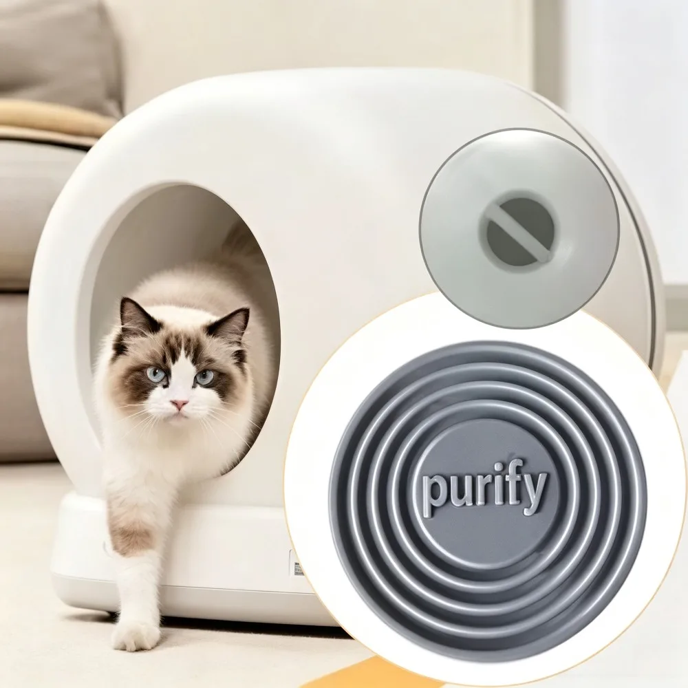 PJ039 Replacement Silicone Purify Base for Tonpie Tipro X30 Smart Cat Litter Box Wear‑Resistant Rubber Odor Box Holder