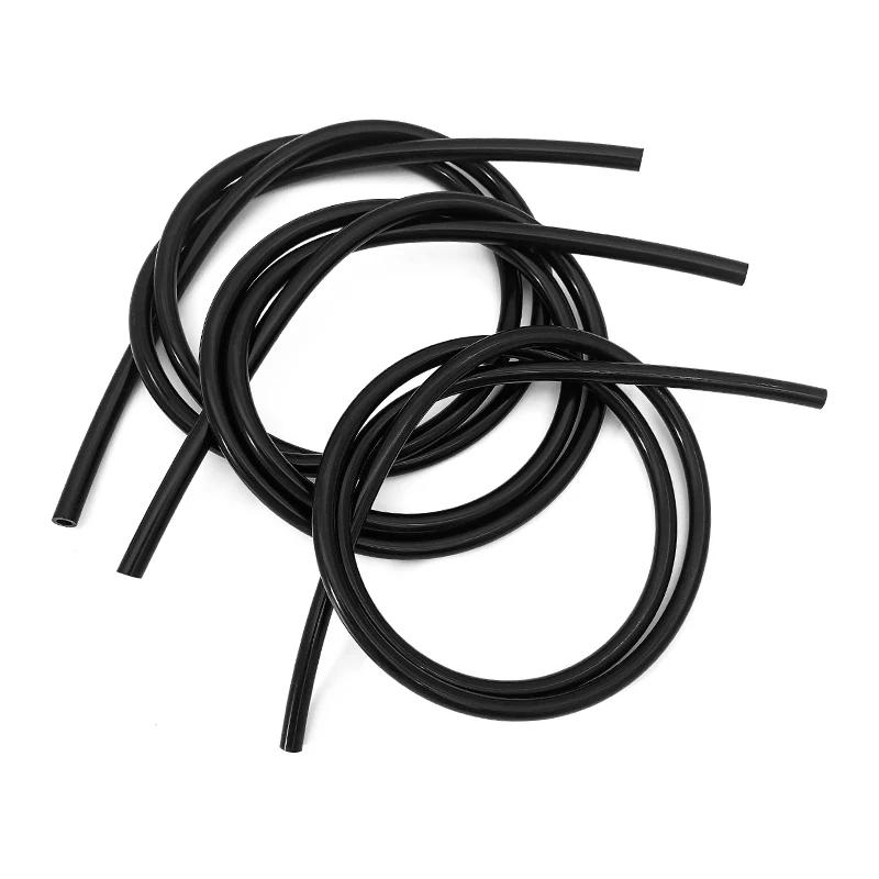 1M 29 sizes 2mm to 25mm Food Grade Black Silicone Tube Rubber Hose Water Gas Pipe