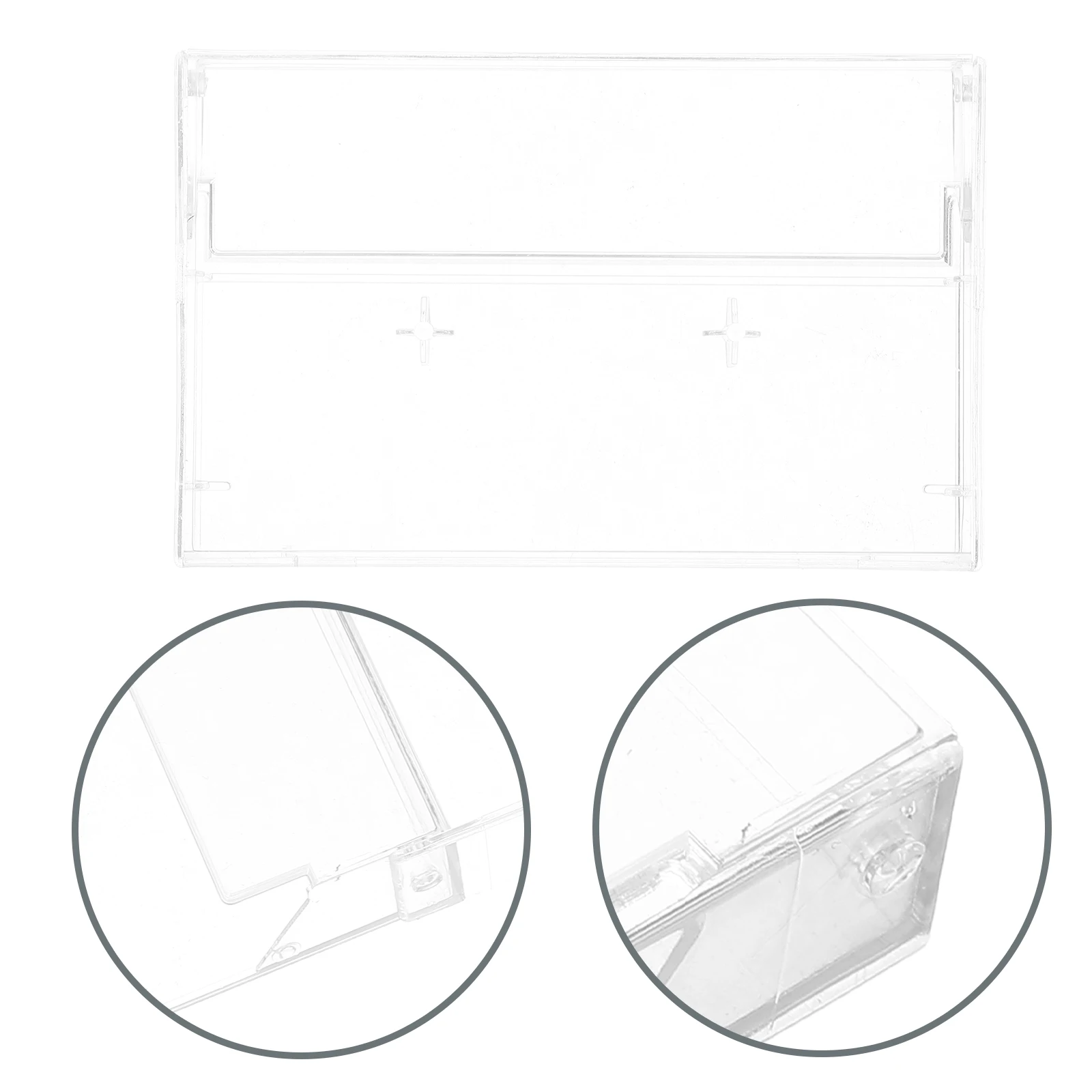 

2 pcs Transparent Storage Box Clear Organizer Holder Case Audio Container Dustproof Moisture Resistant Compact Plastic Holder