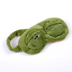 3D Sad Frog Sleep Mask Natural Sleeping Eye shade Cover Shade Eye Patch Women Men Soft Portable Blindfold Travel Eye patch