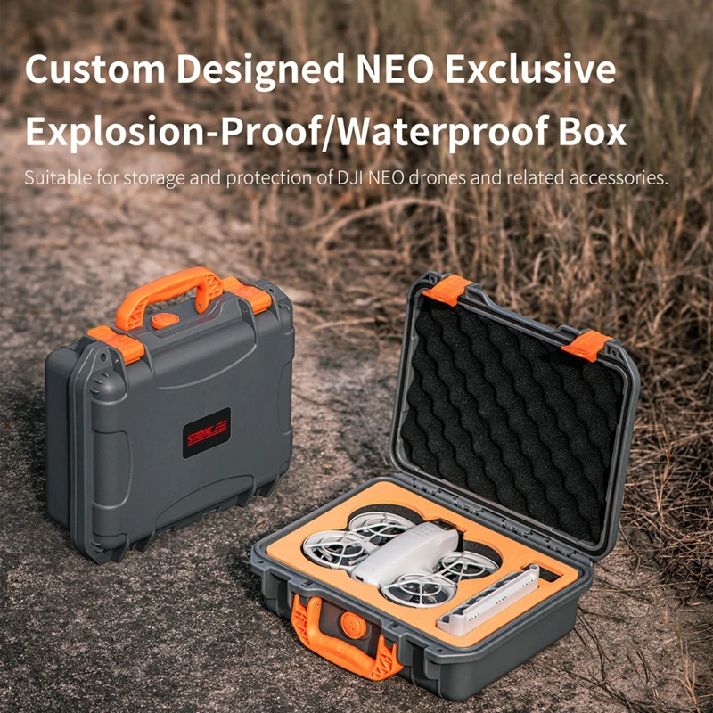 For DJI Neo Drone Battery Explosion-proof Storage Case Portable Suitcase Waterproof Shock Absorbing Handheld Hardshell Box Kit