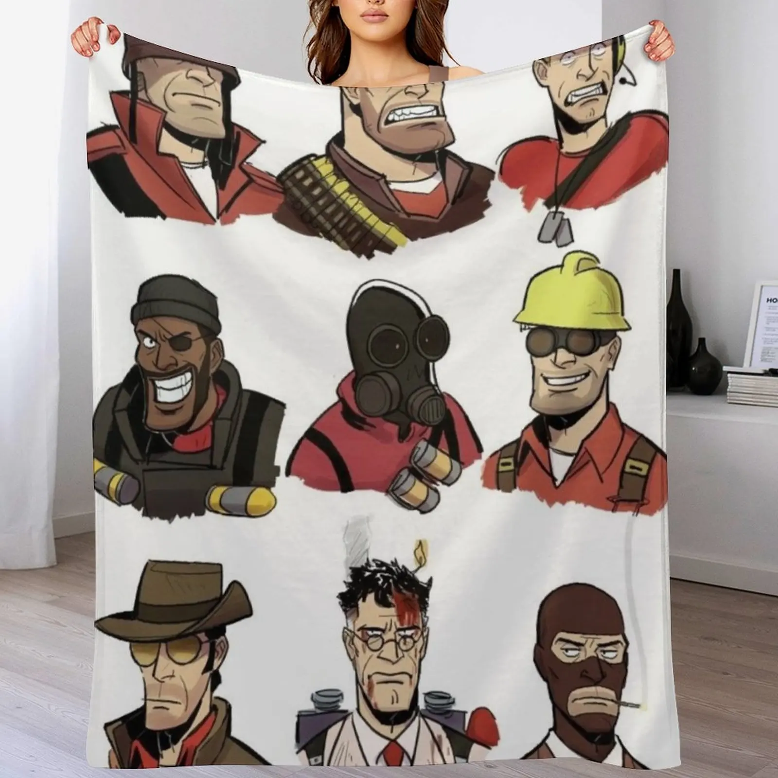 Team Fortress 2 All Units Throw Blanket