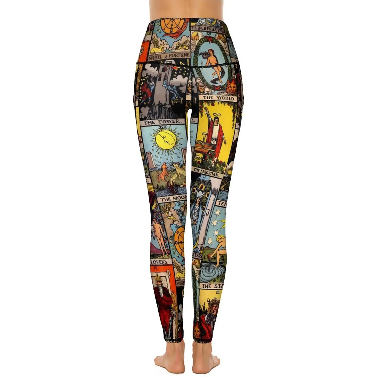 Tarot Yoga Pants Sexy A Major Arcana Print Design Leggings High Waist Workout Leggins Women Kawaii Stretch Sport Legging