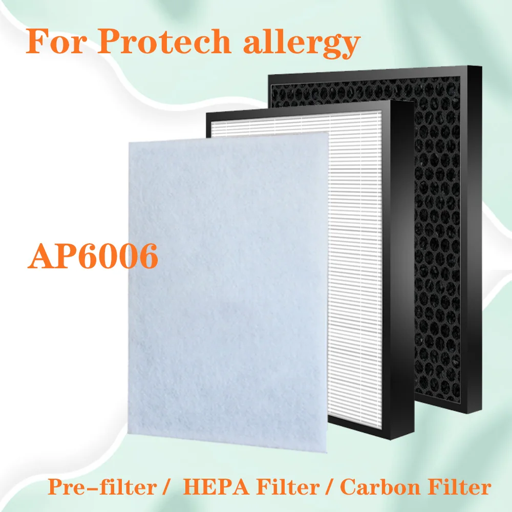 For Protech allergy AP6006 air purifier Replacement Air Purifier HEPA and Carbon Filter