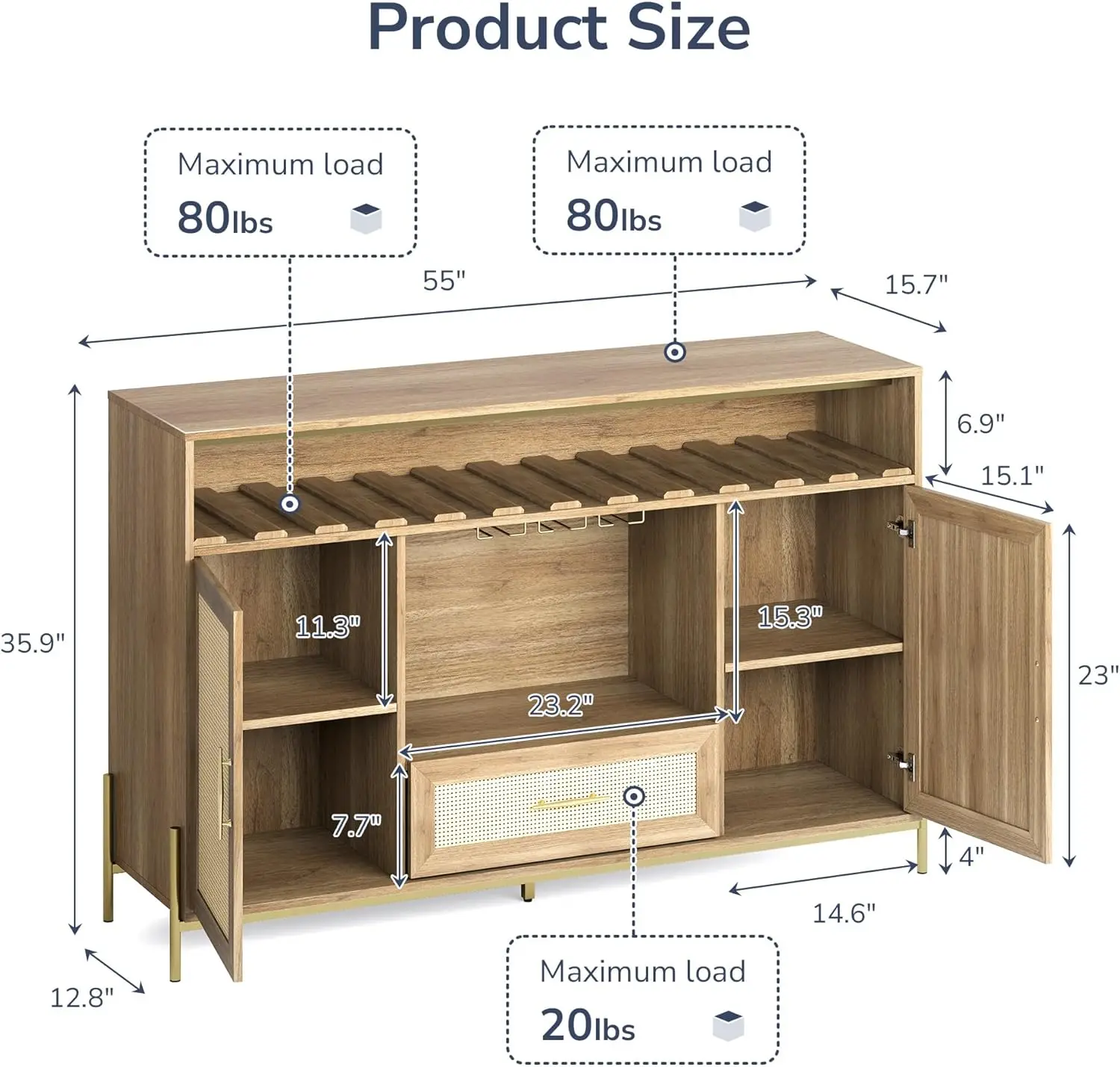 Coffee Bar Cabinet, 55