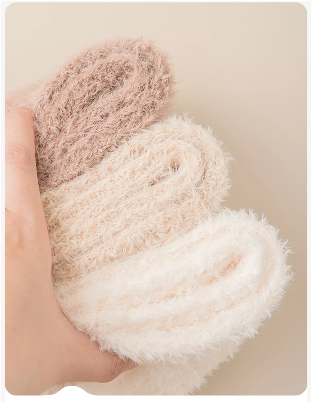 Women Autumn Winter Warmth Long-tube Leggings Coral Fleece Thickened Pile Socks Sleeping Knee Pads Over-the-knee Leg Warmers New