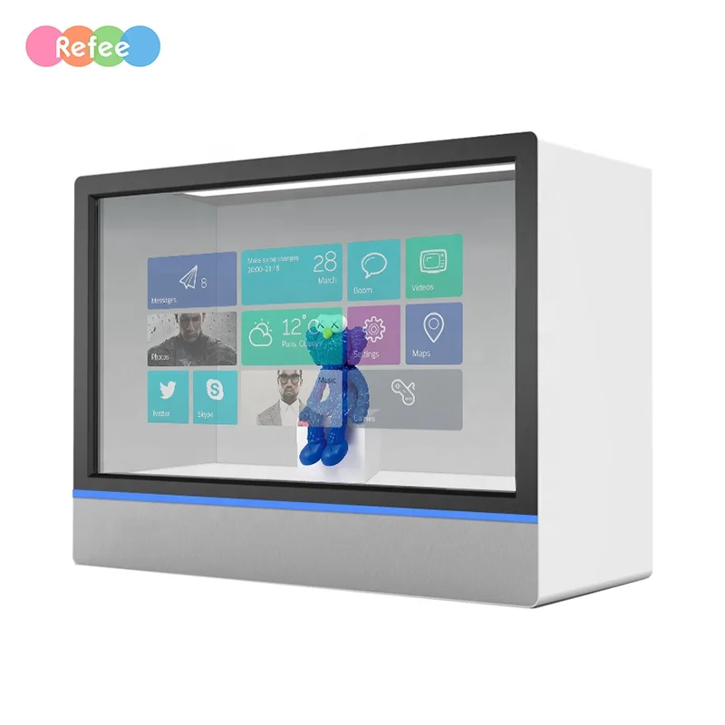 

Прозрачный дисплей-витрина для товаров, LCD-бокс с сенсорным экраном Android, рекламный плеер