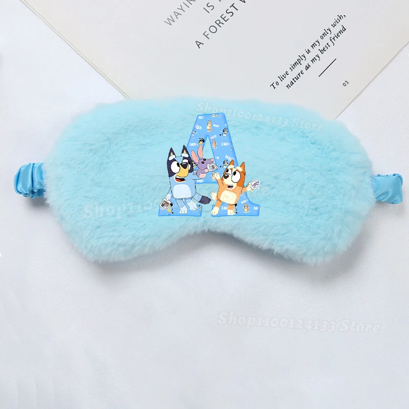 Bluey Plush Sleeping Eye Masks Bingo Chilli Letters A-Z Anime Print Office Siesta Shade Help Patch Kid Travel Relax Eye Mask New