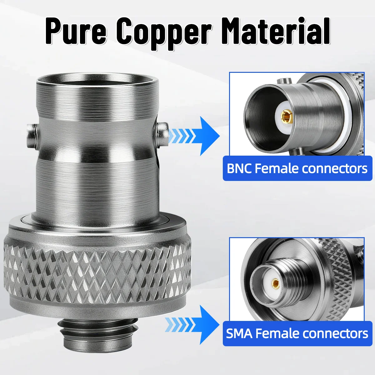 ABBREE SMA-Female naar BNC Connector Adapter Dubbele Interface Lange afstand Communicatie Klein Handig voor SMA-Female Ham Radio