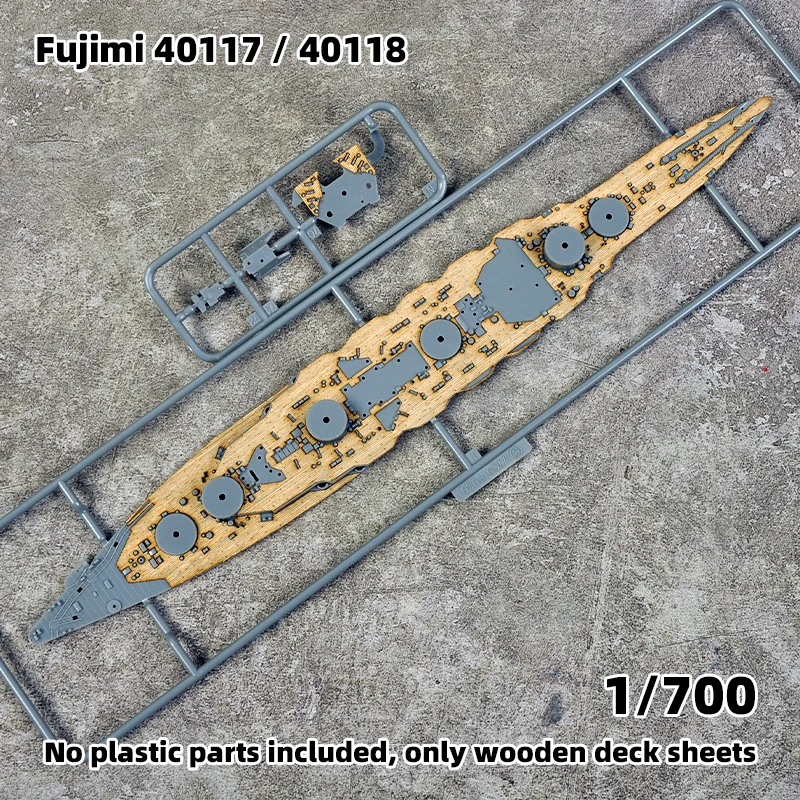 Modell-Upgrade-Teile Lasergeschnittene Holzdeckplatte mit selbstklebender Ankerkette für 60005 40117 40118 Fujimi IJN Fuso 1/700 1/35 – Detail 1