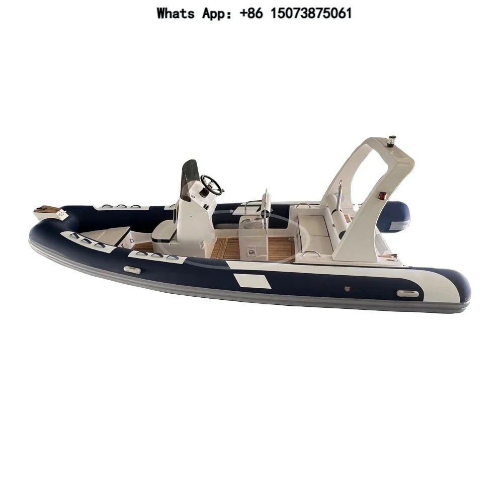 19 Feet RIB 580 Fiberglass Rigid Inflatable Boat Sailing Boat Fishing Vessel 5.8 m Fiberglass Rib Boat