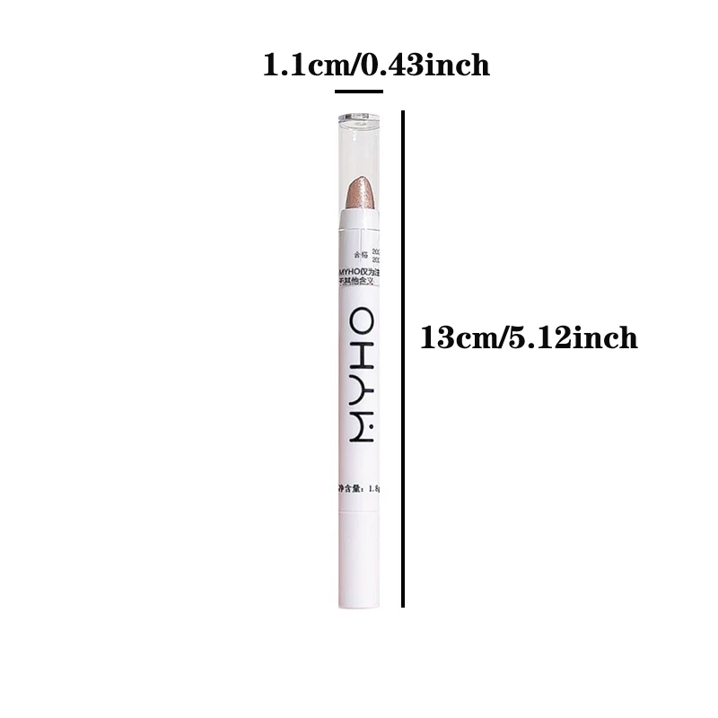 ​Cień do powiek leżący jedwabnik zakreślacz matowy biały długopis koreańskie kosmetyki profesjonalny brokatowy makijaż oczu dla kobiet