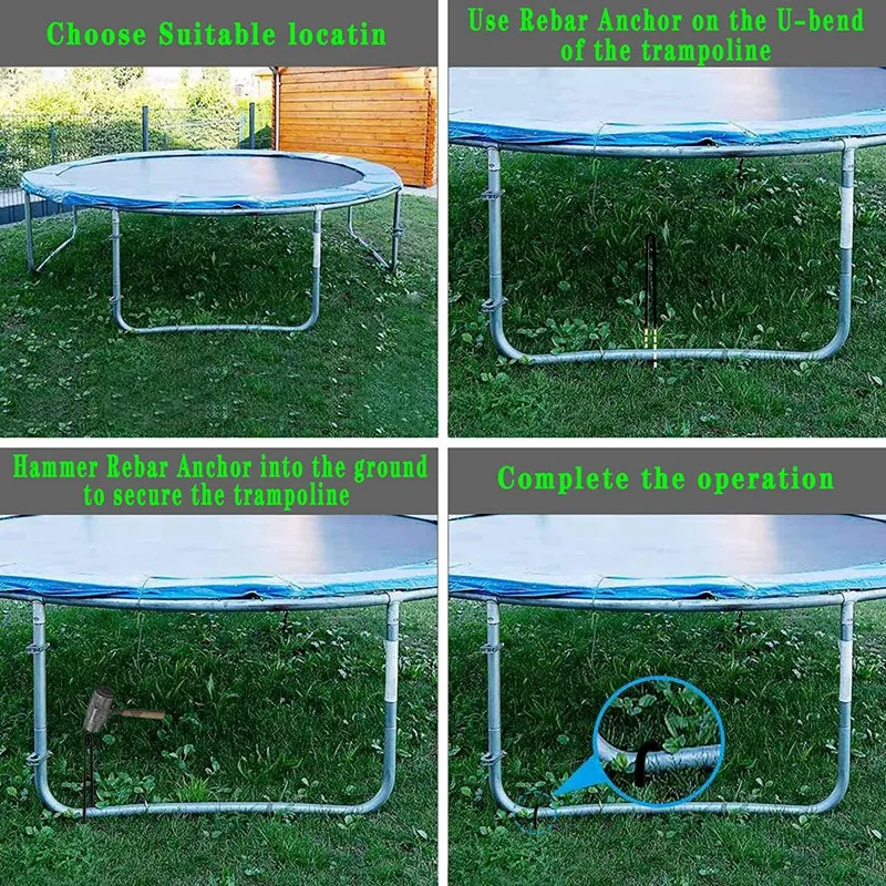 Trampolines Wind Stakes Ground Anchors Stakes With Sharp End For Camping Tent Trampoline