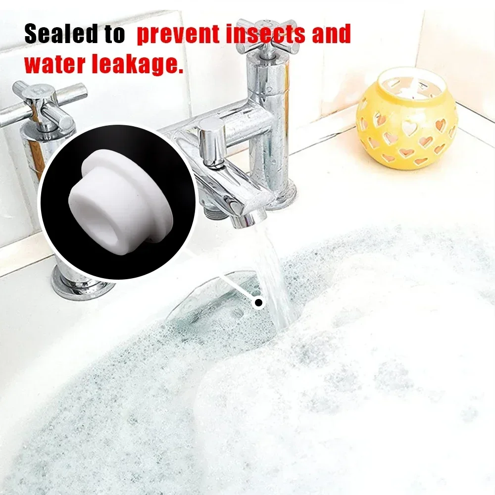 Wash Basin Overflow Cover Kitchen Bathroom Sink Hole Wash Basin Plug Water Level Rise Overflow Water Plug Bathtub Drainage Cover