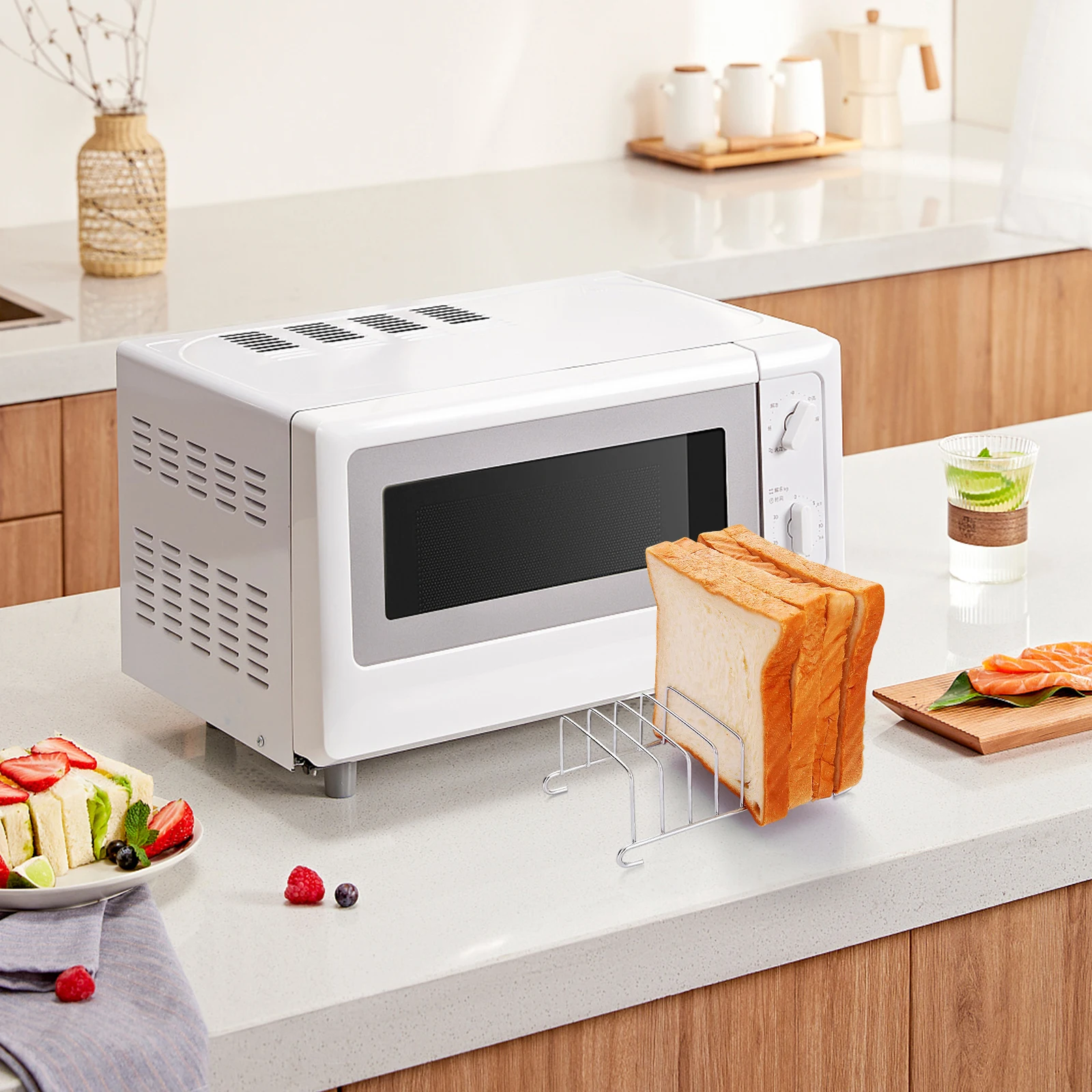 

2PCS Stainless Steel Cooking Rack Oven Safe Bread Rack Accessories Air Fryer Grills Roasting Baking Kitchen Steamer