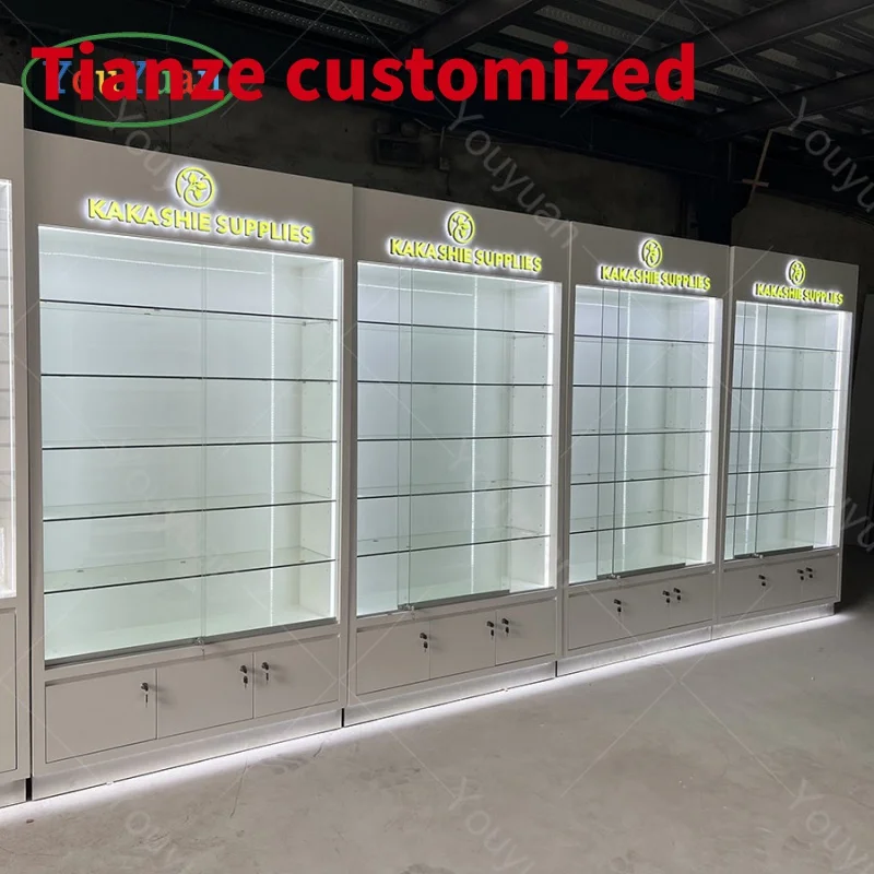 

(customized)counters manufacturers smoke display led smoke shop display showcase smoke shop