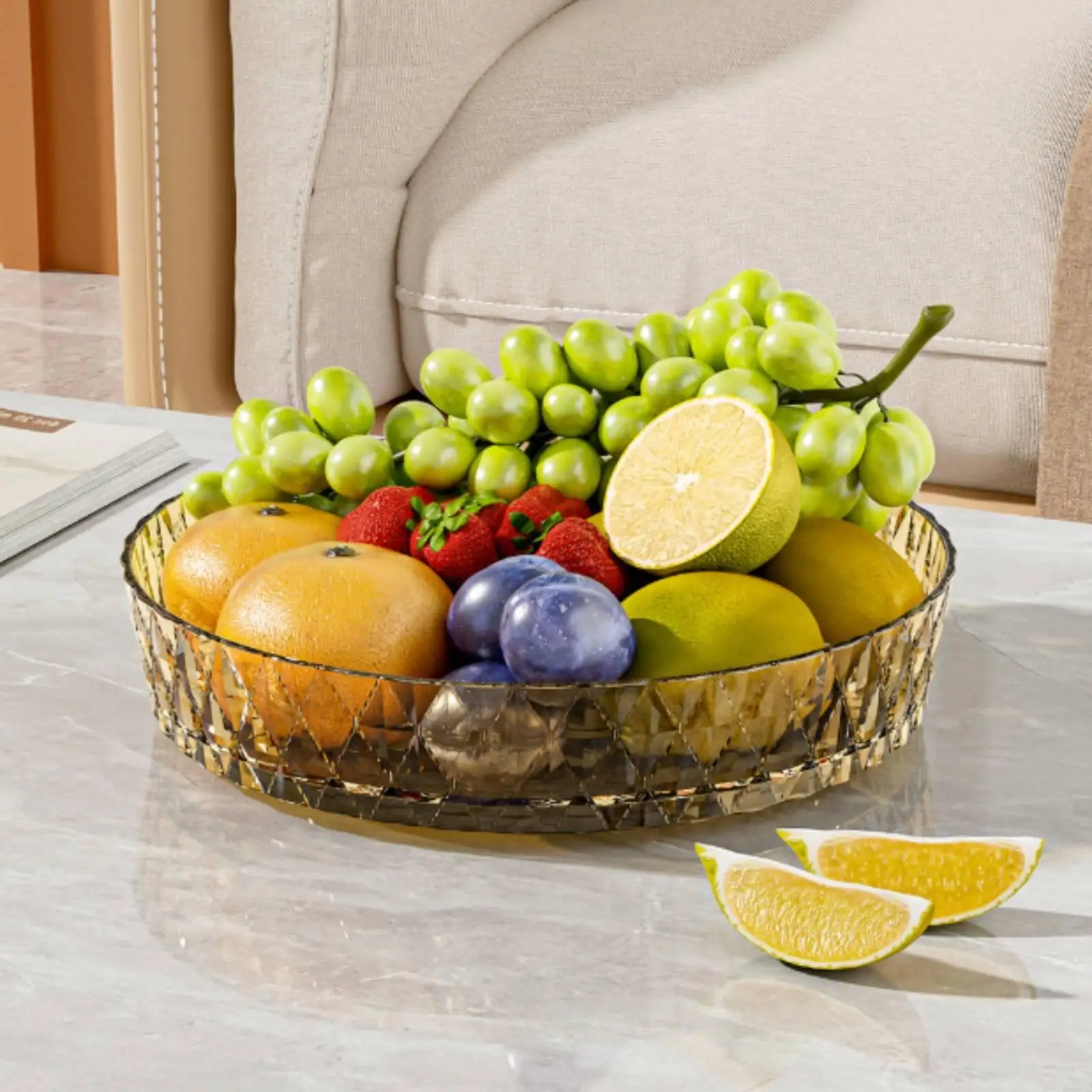 Rotating Corner Kitchen Storage Tray Multi Function Turntable Organizer Shelf for Spices Toiletries Countertop