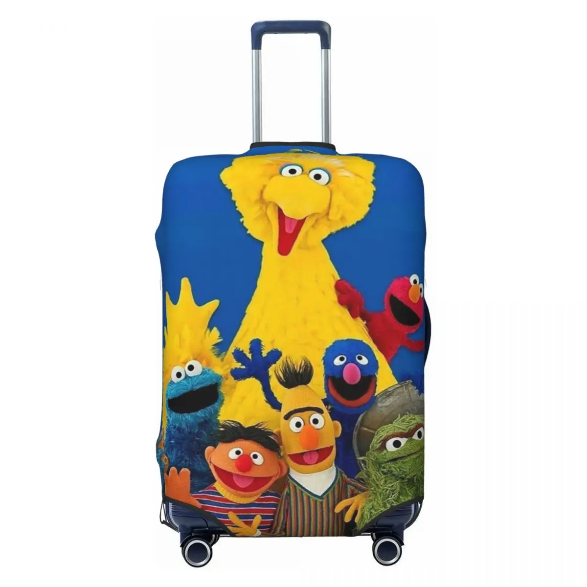 

Custom Cookie Monster Television Programs Luggage Cover Elastic Travel Suitcase Protective Covers Suit For 18-32 inch
