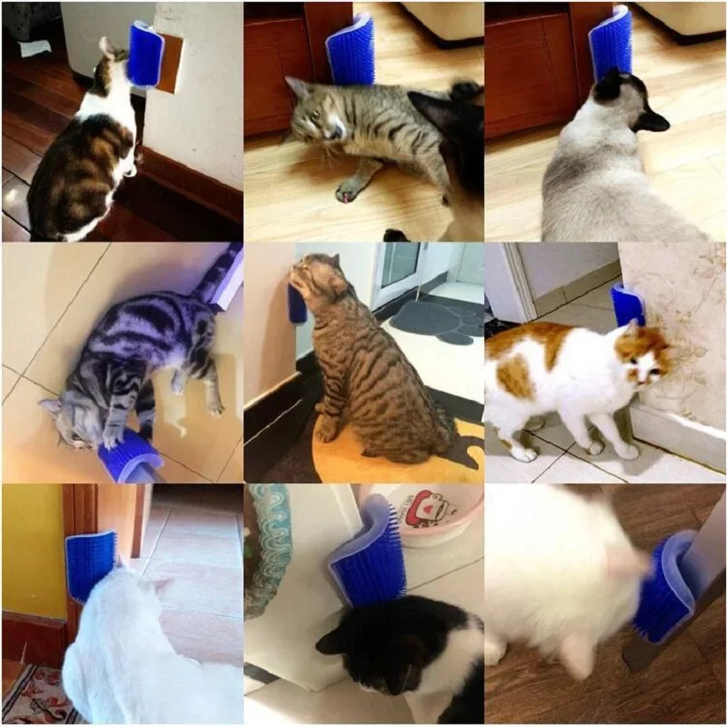 Katzenkratzer-Massagekamm – Eckkratzbürste mit Katzenminze, Haustier-Enthaarungskamm zur Haarentfernung, Pflege – Detail 7