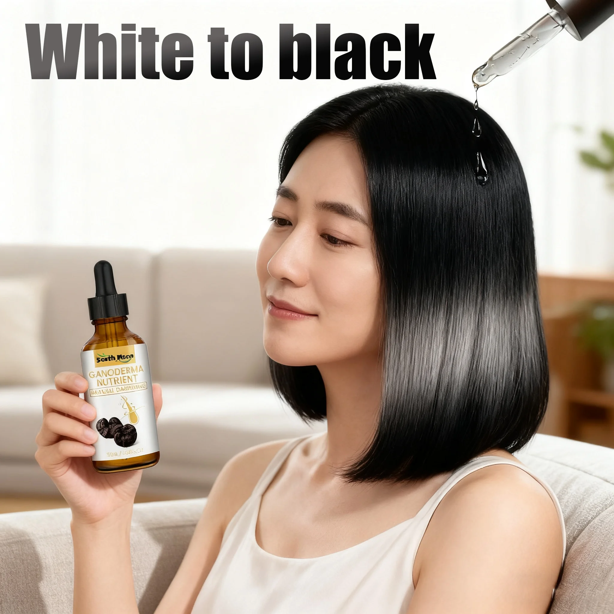 

Сыворотка для волос от белого до черного цвета, восстанавливающая серая, натуральный цвет, питает кожу головы, фолликулы, укрепляет корни, против выпадения волос, уход за мужчинами и женщинами