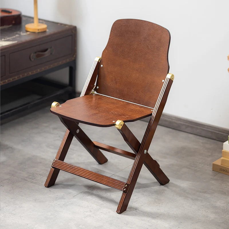 

Solid wood folding chair home American nostalgic retro indoor balcony outdoor leisure