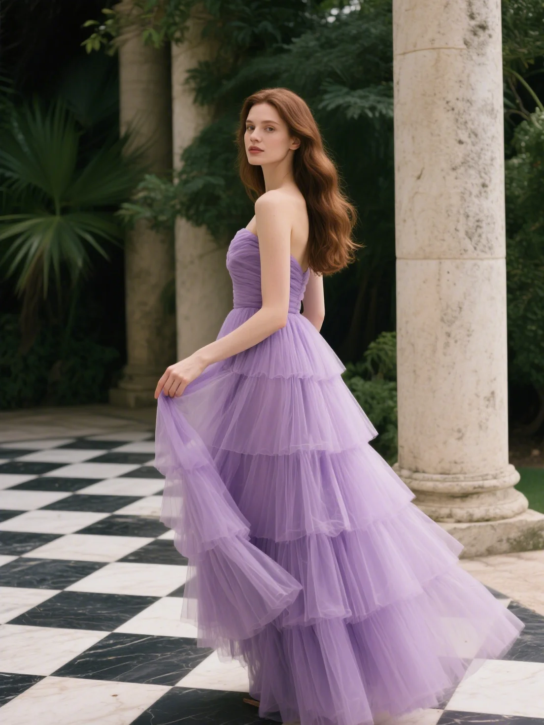 หวานแฟชั่นชุดบอลชุดราตรีหนึ่งไหล่แขนกุดTulle Rufflesความยาวชั้นชุดเจ้าสาวงานแต่งงาน 2025 ฟรีที่กําหนดเอง