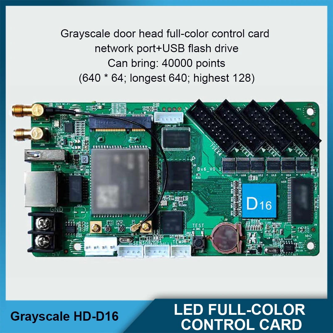 

HD-D16 Asynchronous Control Card Full-Color LED Panel Video Wireless WlFl Control Remote Control Of Power Supply