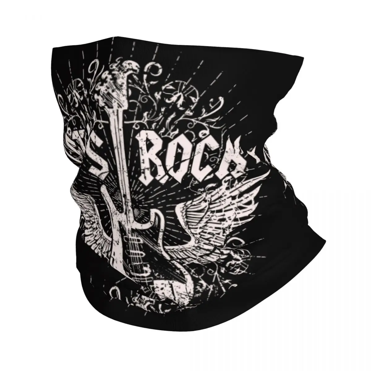 Rock Music Thin Wrap Scarf Bandana Neck Gaiter Face Cover Headband