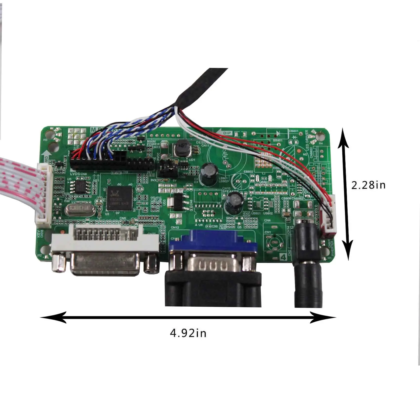 10.1 zoll 1366x768 TFT WLED LCD Screen with DVI VGA LVDs Controller Board 40pin