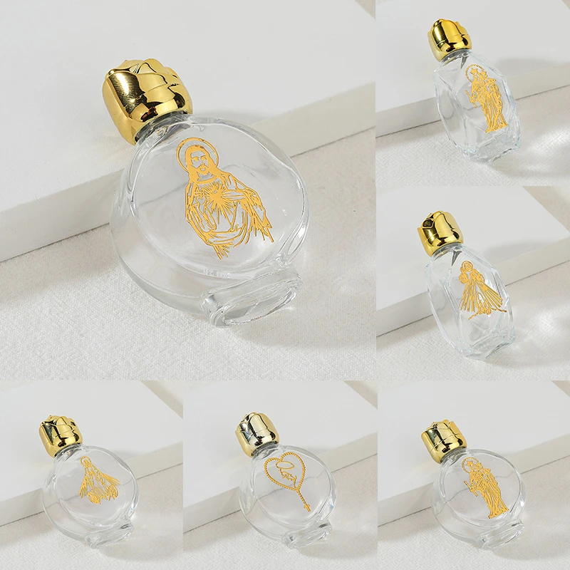 زجاجة مياه مقدسة فارغة يسوع زجاجة دينية لوازم المعمودية المسيحية قابلة لإعادة الملء المحمولة مستحضرات التجميل التعبئة والتغليف زجاجة فارغة #4