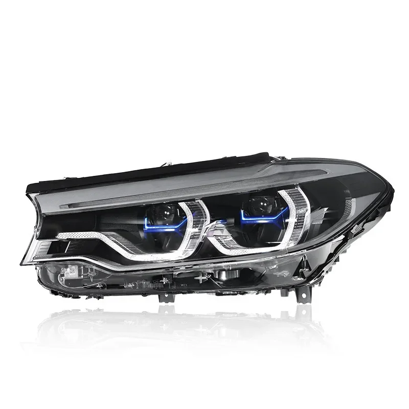 سيارة LED مجموعة مصابيح أمامية لسيارات BMW 5 G38 G30 2018-2020 الأصفر والأبيض DRL السيارات الضباب DRL الفرامل بدوره مصباح إشارة التوصيل