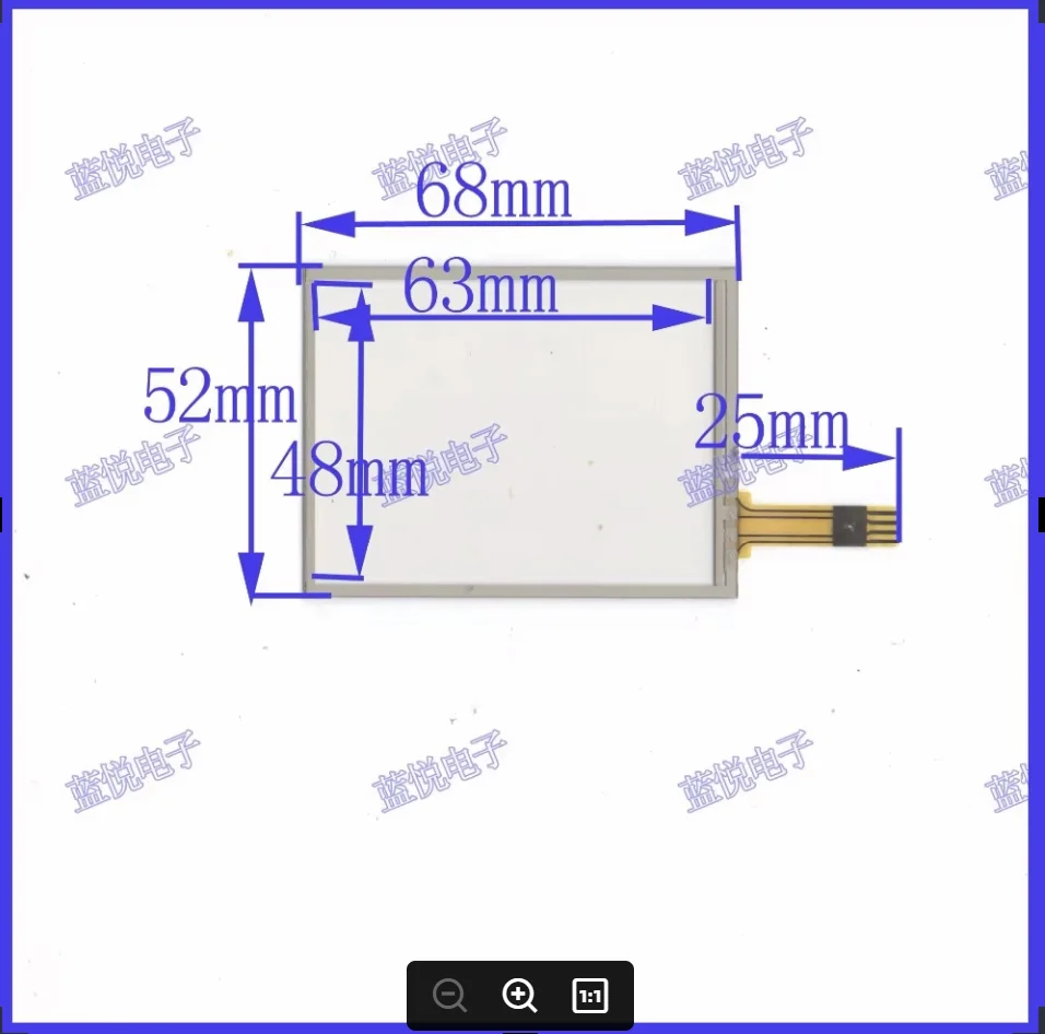 

ZhiYuSun 5PCS/Lot 68mm*52mm 2.8 inch touch screen 68*52 General touch screen resistance screen