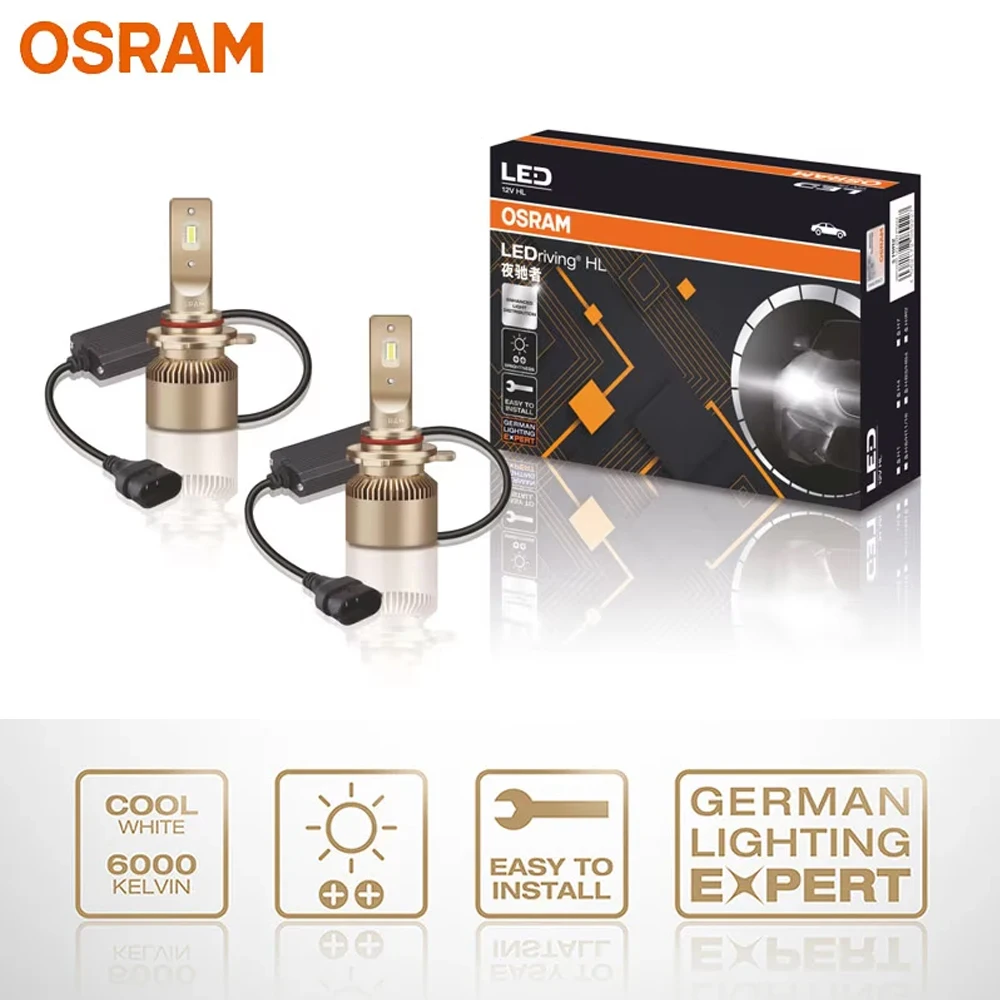 OSRAM LED H1R2 9012 Headlight YCZ With Canbus No flickering 25W 6000K Style White LEDriving LED Car Lamp Original 39012CW, 2X