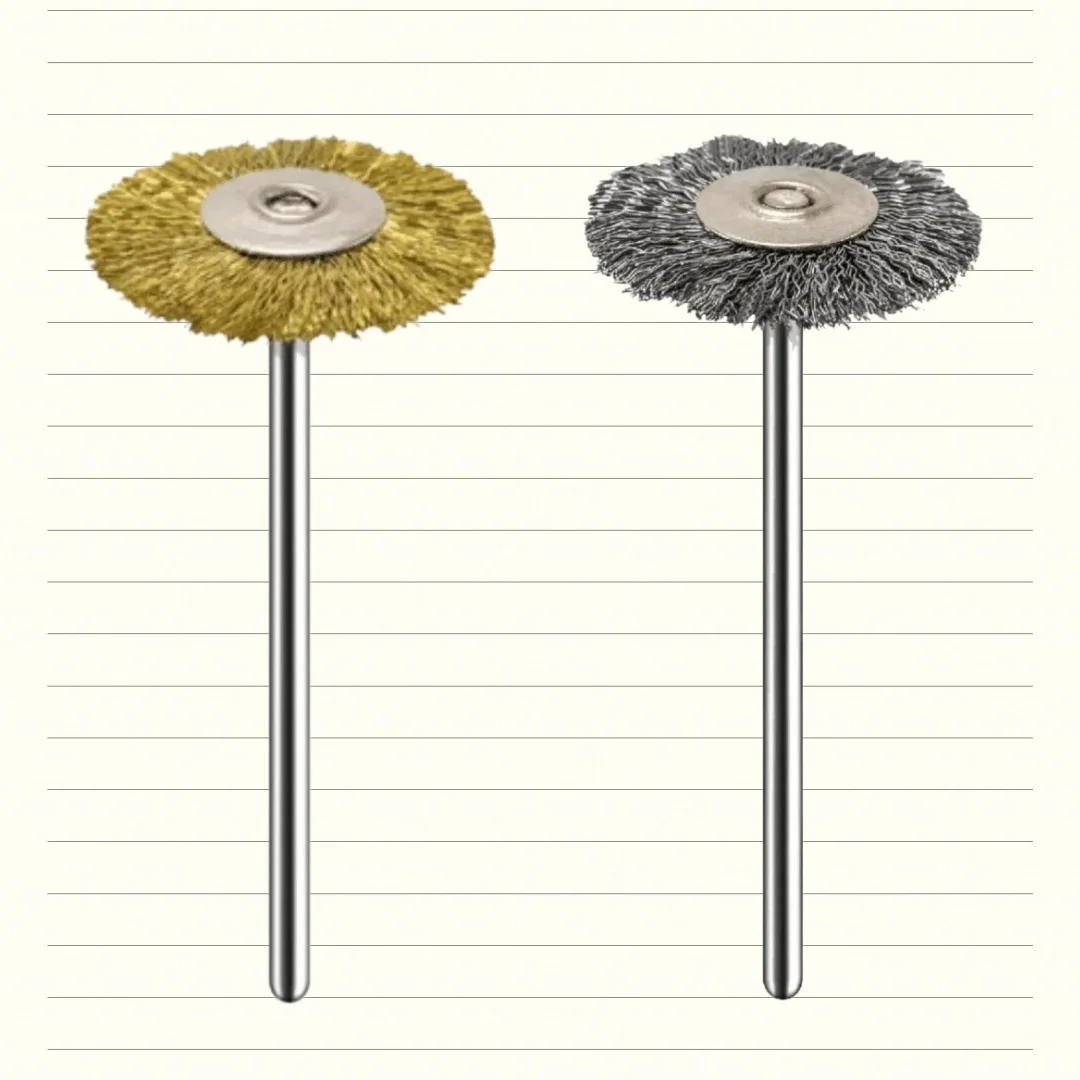 

1pcs 2.35 Handle Mini Brush Electric Grinding Wire Polishing Brush Flat Brush Wire Brush Gold silver Nail drill Bit