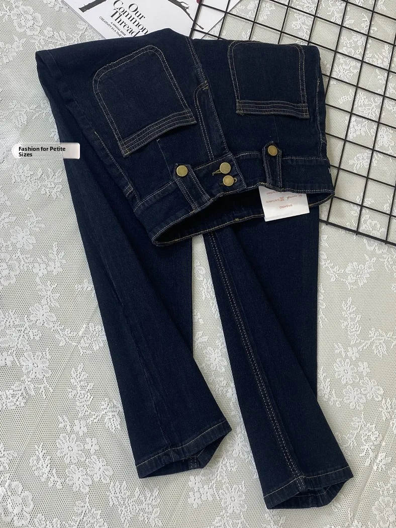 

Джинсы женские с высокой талией, прямые, в стиле «папины», укороченные, больших размеров, модные, осенне-зимние, новинка, производство Китай