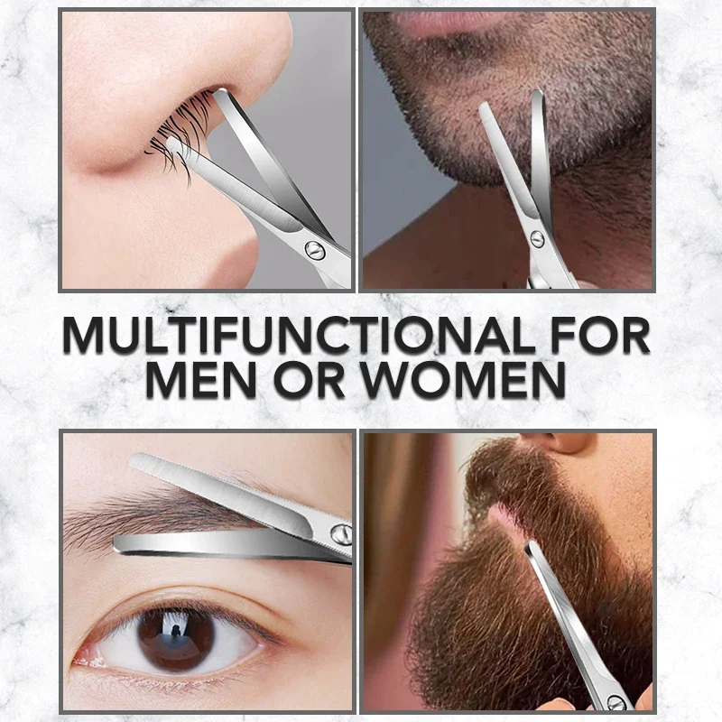 1 قطعة مقص الأنف منتجات التجميل ماكياج أداة مزيل الشعر بشرة الأظافر طرف مستدير مقص آمنة الصحة الأنف مقص عر