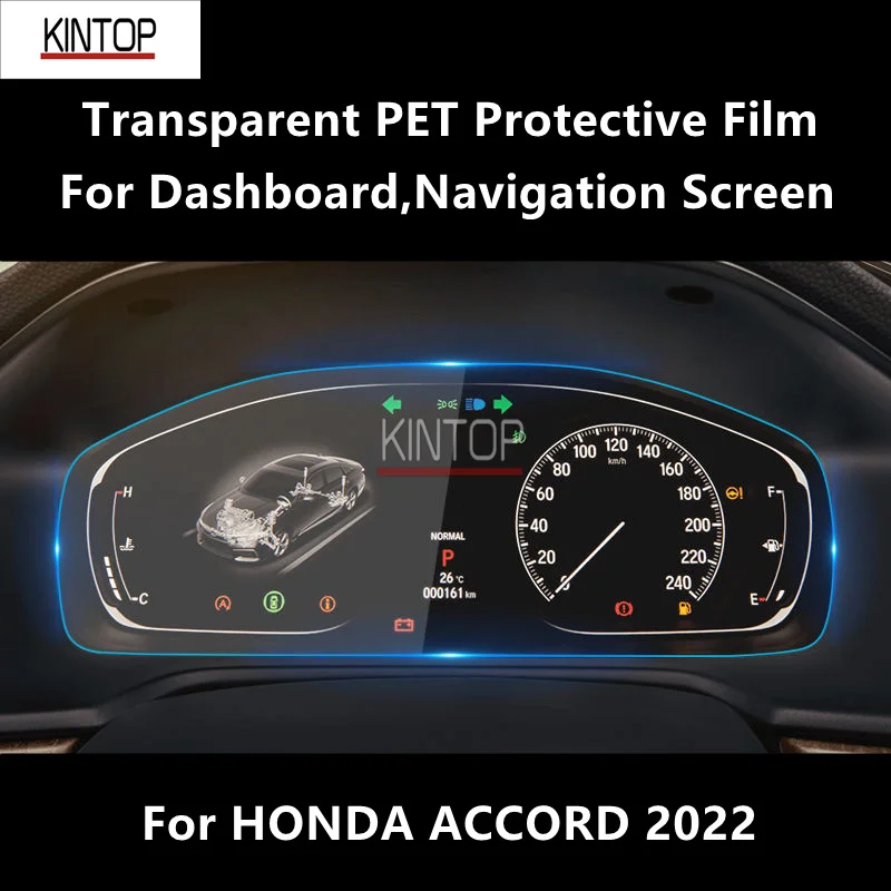 

For HONDA ACCORD 2022 Dashboard,Navigation Screen Transparent PET Protective Film Anti-scratch Accessorie Refit