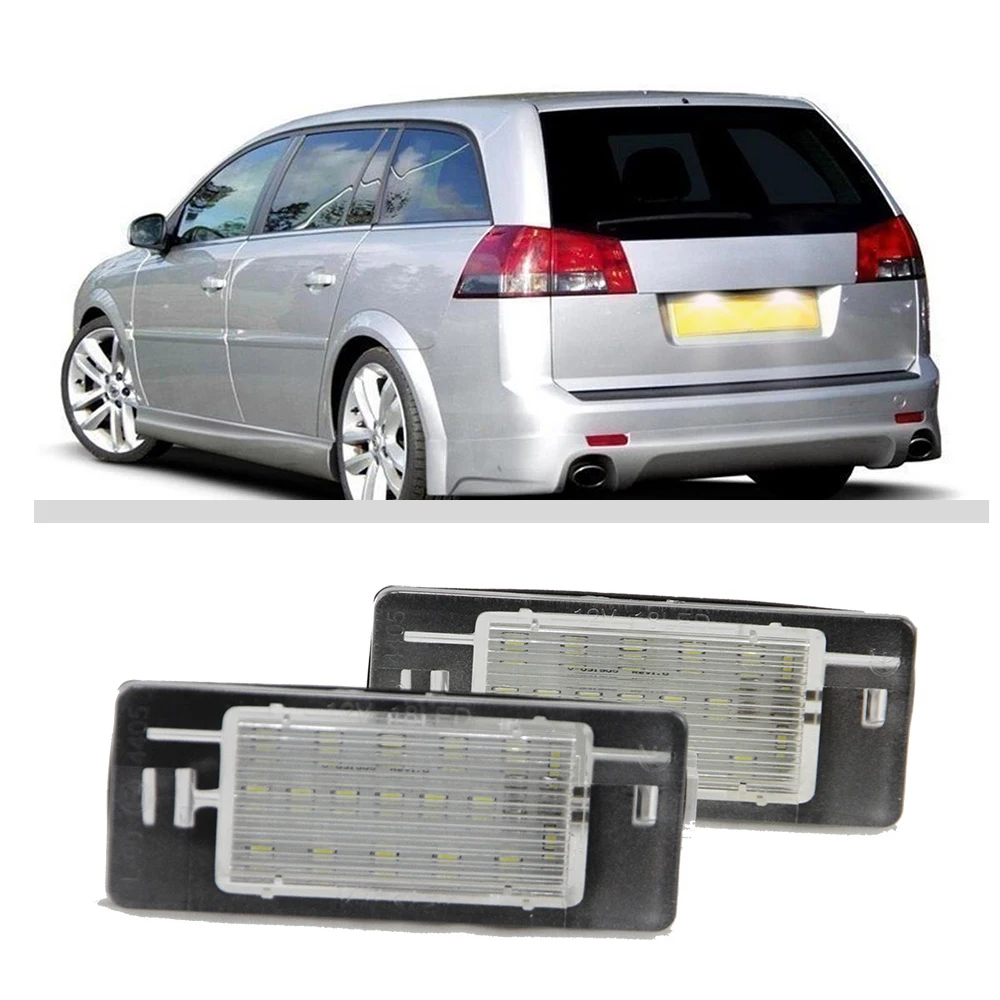 2pcs canbus Error Free LED License Number Plate Light Lamp For Opel Vectra C Estate 2002 2003 2004 2005 2006 2007 2008