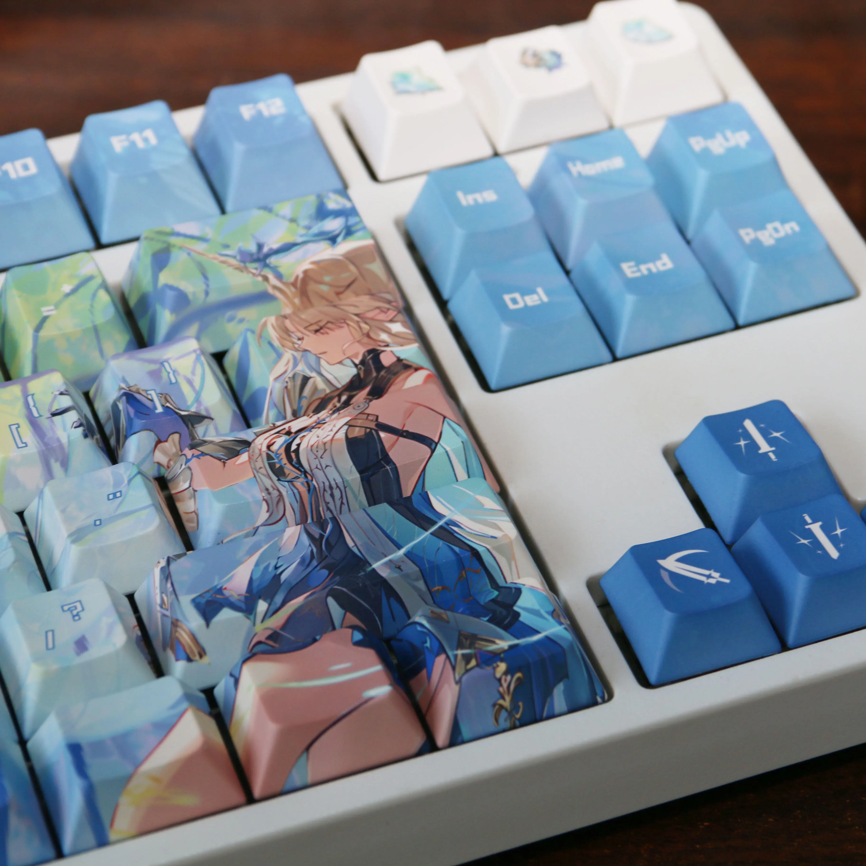 

Wuthering Waves Cute Game Theme Keycaps Zania Anime Key Cap PBT Cherry Profile Keycap Mechanical Keyboard Made68 Mad68 Wooting60