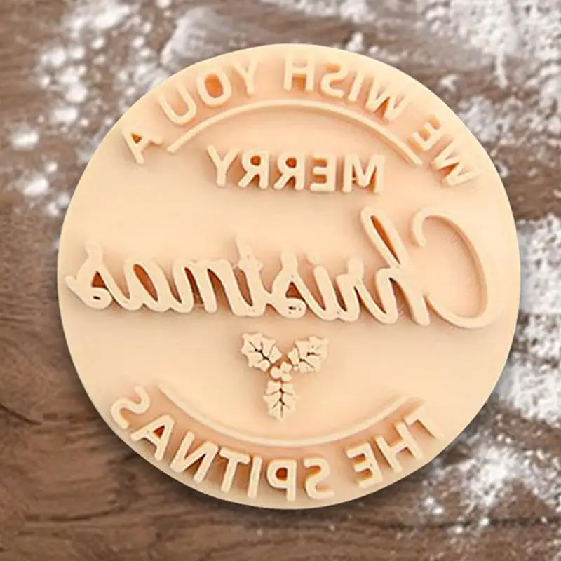 Merry Christmas Biscuit Seal Christmas Day Shaped Biscuit Mold for Home Festival Baking and Festival Decoration 2