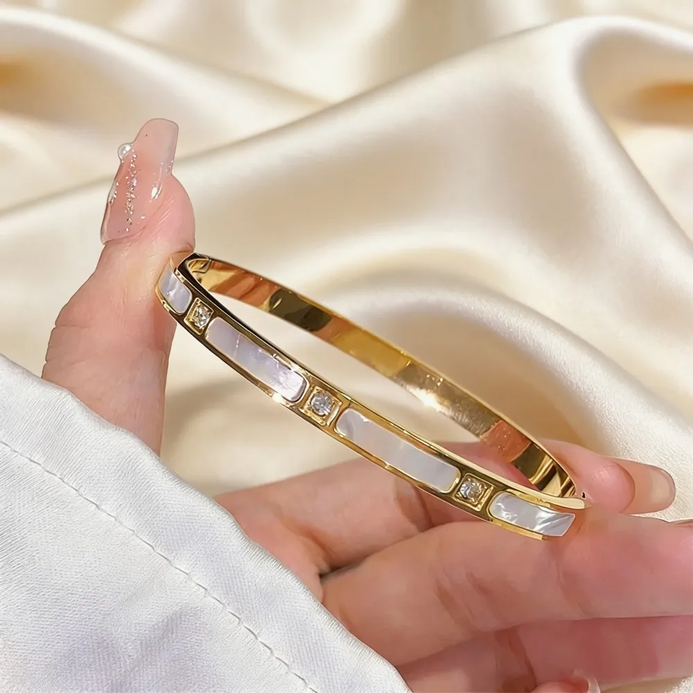 Luxe vergulde roestvrijstalen armband voor dames, modejuweel, Moederdag cadeau 