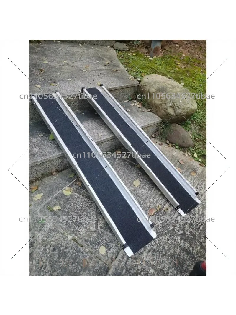 Wheelchair Ramp Board Portable Retractable Electric Vehicle Air Trolley Loading Stairs Steps