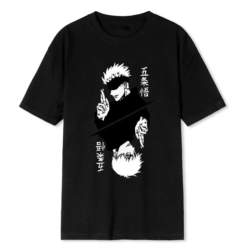 

Women's O-Neck Short Sleeve New Fashion Clothing Men's Cotton T-Shirt Fashion Jujutsu Kaisen Satoru Gojo Anime Graphics T-Shirt