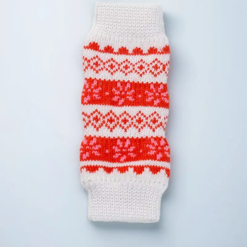 

4Pcs Pet Leg Sleeve Cotton Knee Protectors Dog Leg Braces Anti-Urine Warm Dirt Proof Elastic Size S Christmas Snow