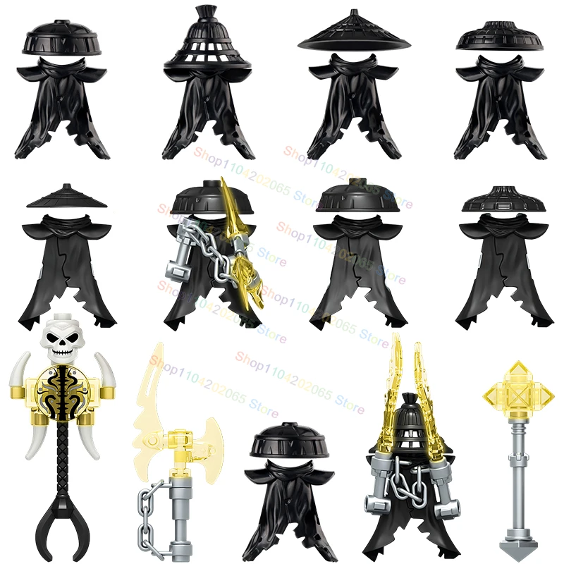 

MOC RT8006 Comic Series Bricks Collection Building Block DIY Action Figures Axe Black Helmet Weapons Toys Birthday for Kids Gift
