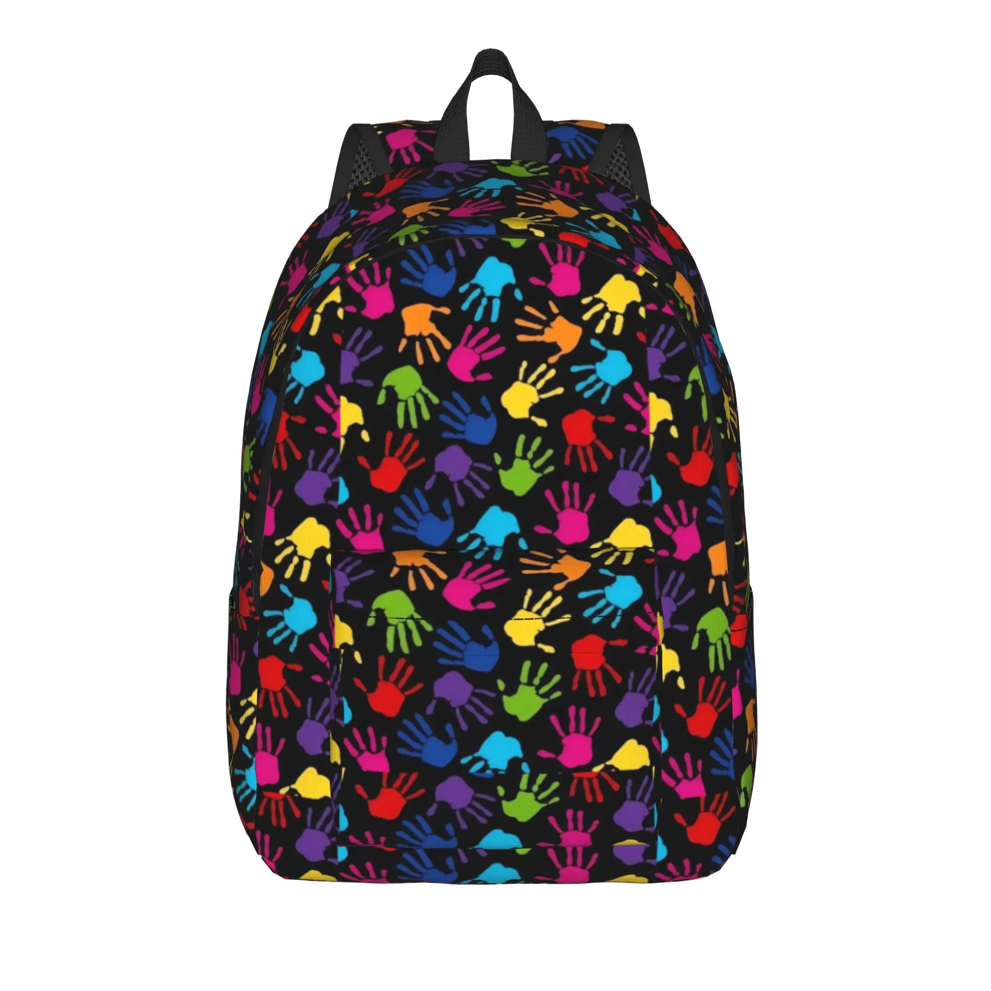 Psychedelic Hand Pattern Backpack  Camping Backpacks Boy Novelty High School Bags Designer Soft Rucksack